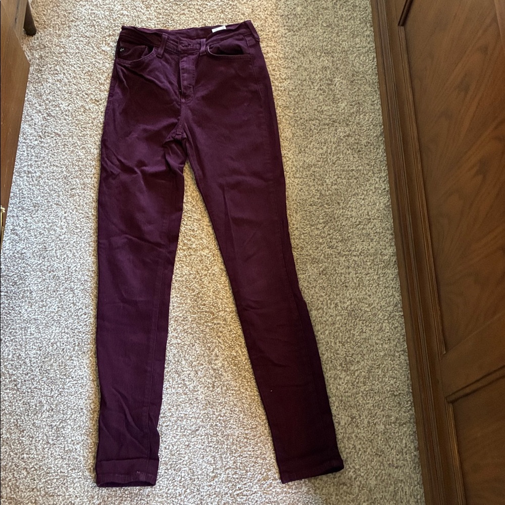 KanCan Women's Skinny Pants in Deep Burgundy